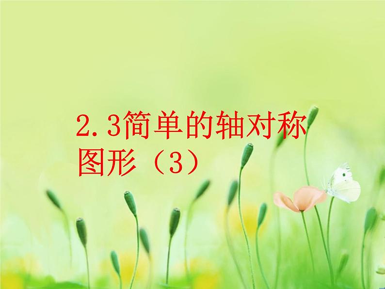 2.3简单的轴对称图形（3）课件PPT第1页