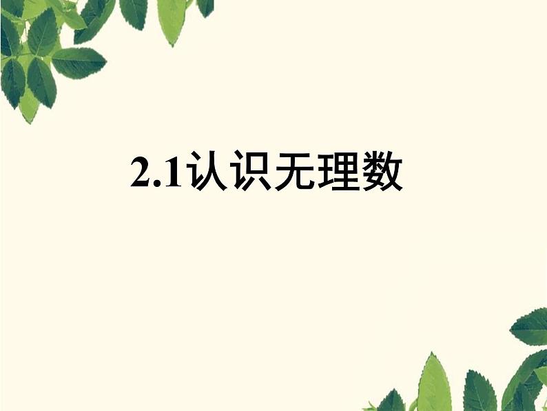 4.1无理数课件PPT第1页