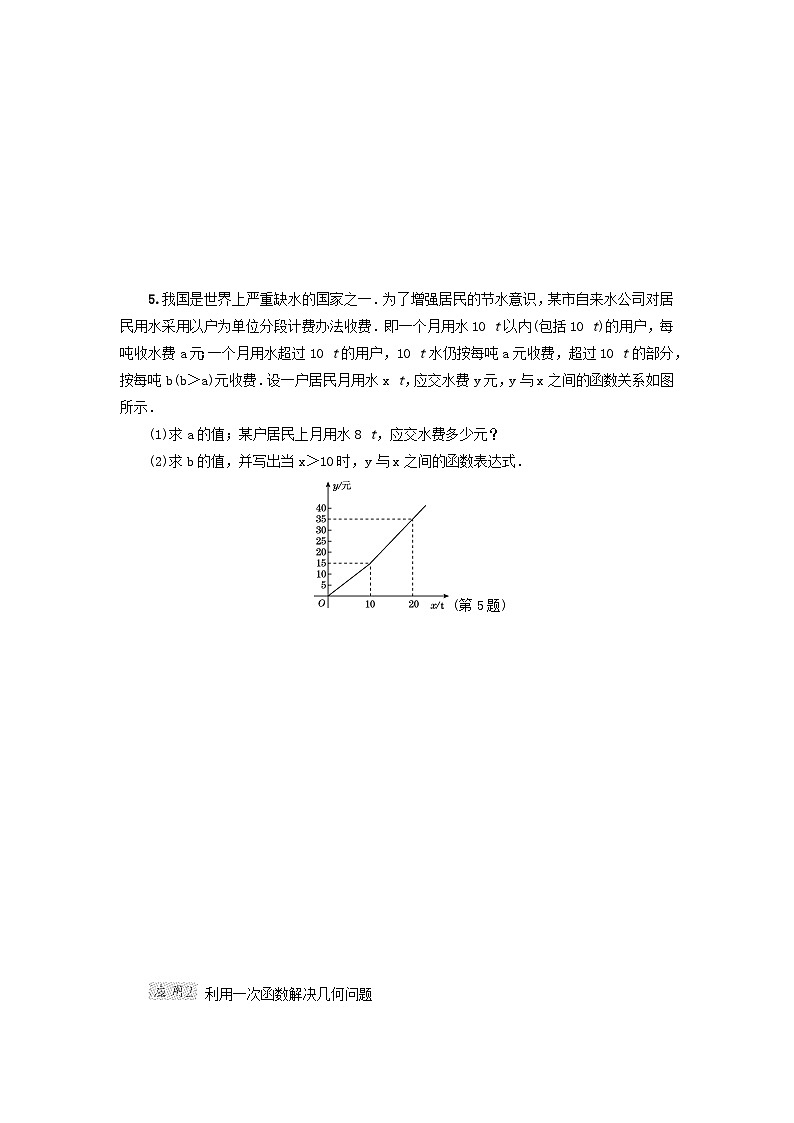 2024八下第21章一次函数阶段方法技巧训练二专训1一次函数的两种常见应用（冀教版）03