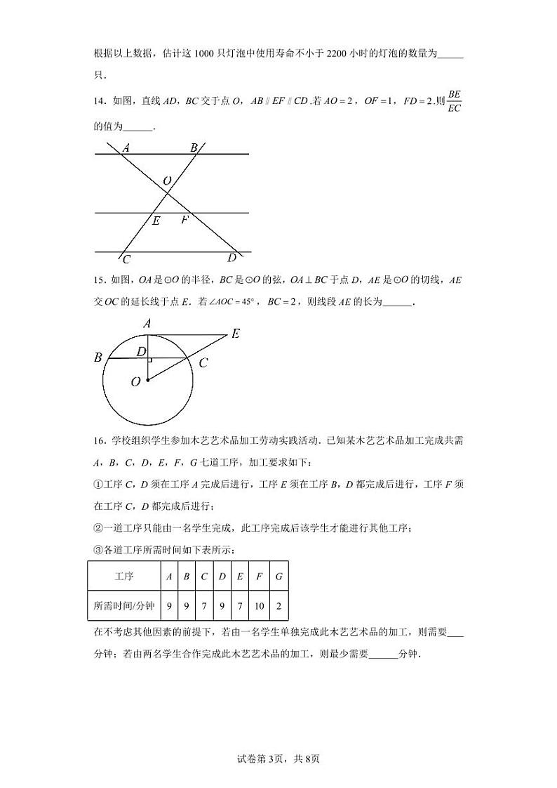 2023年北京市中考数学试题及答案解析03