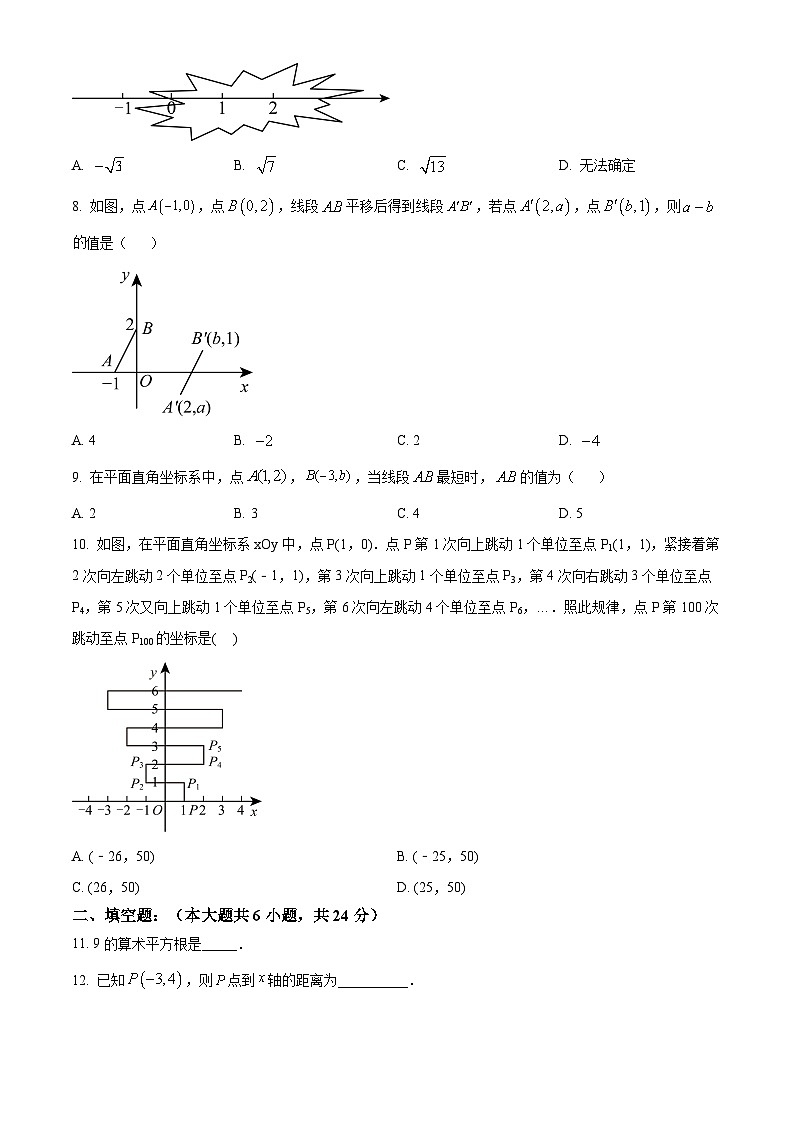 精品解析：福建省莆田市城厢区莆田哲理中学2023-2024学年七年级下学期月考数学试题（原卷版）第2页