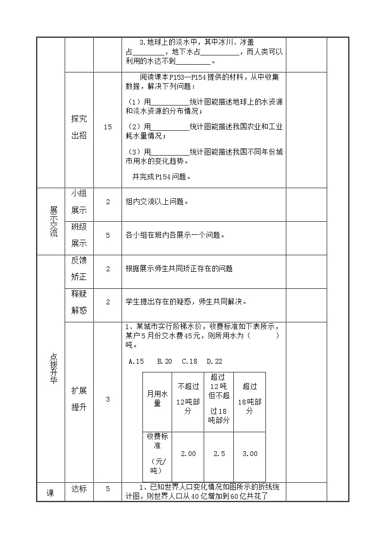 七年级下册数学10.3课题学习从数据谈节水导学案02