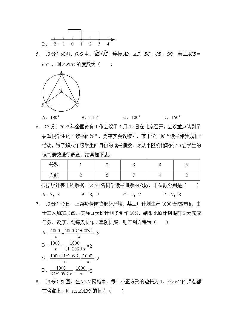 2024年山东省济宁市曲阜市夫子学校中考数学一模试卷 （含解析）02
