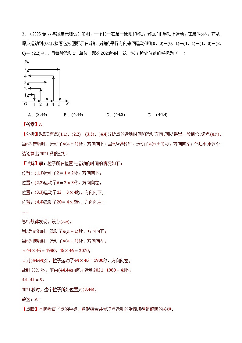 中考数学一轮复习专题3.3 坐标系中的规律探究四大类型（北师大版）（解析版）第2页