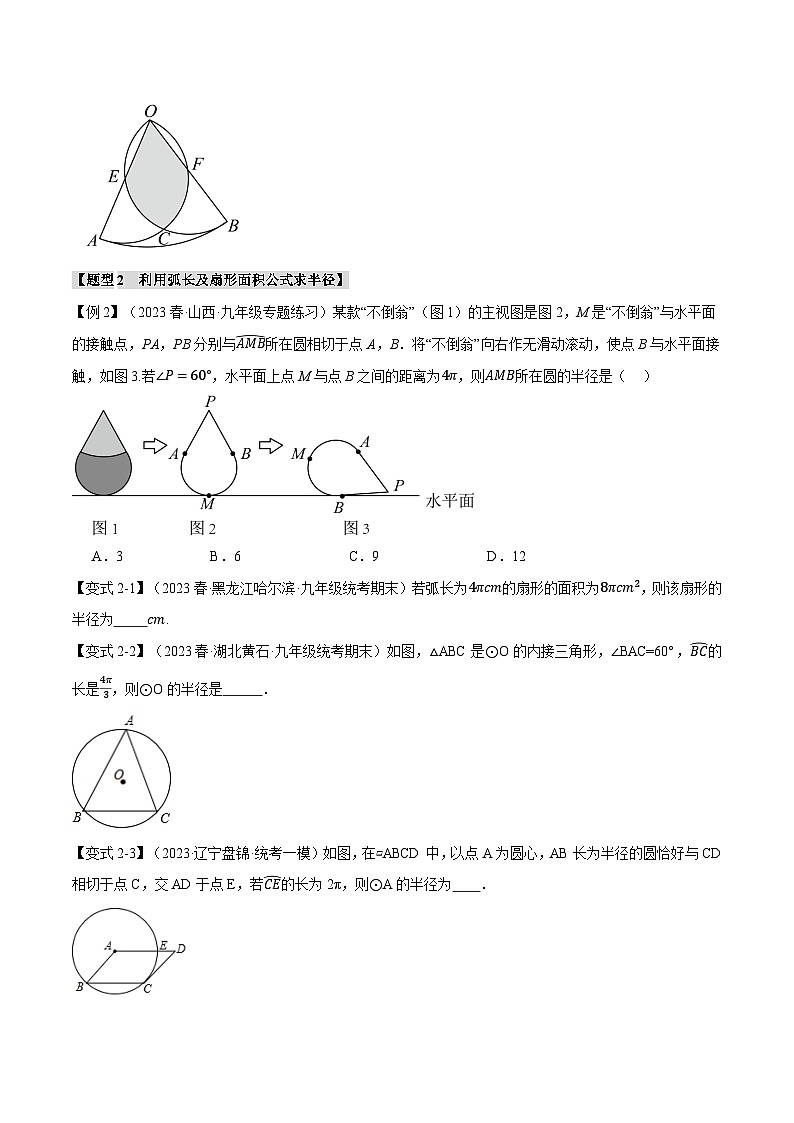 中考数学一轮复习专题3.9 弧长和扇形的面积【十四大题型】（举一反三）（北师大版）（原卷版）第3页