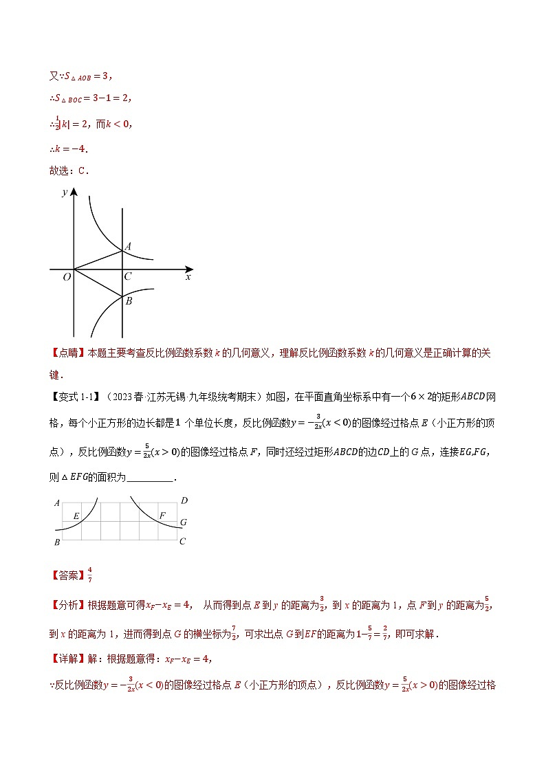 中考数学一轮复习专题6.5 反比例函数章末七大题型总结（培优篇）（北师大版）（解析版）第2页