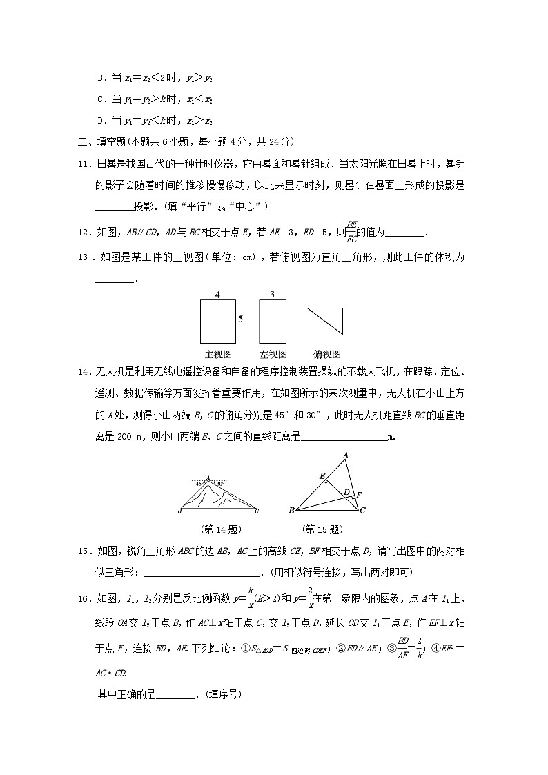 福建版2024九年级数学下学期期末学情评估试卷（人教版附答案）第3页