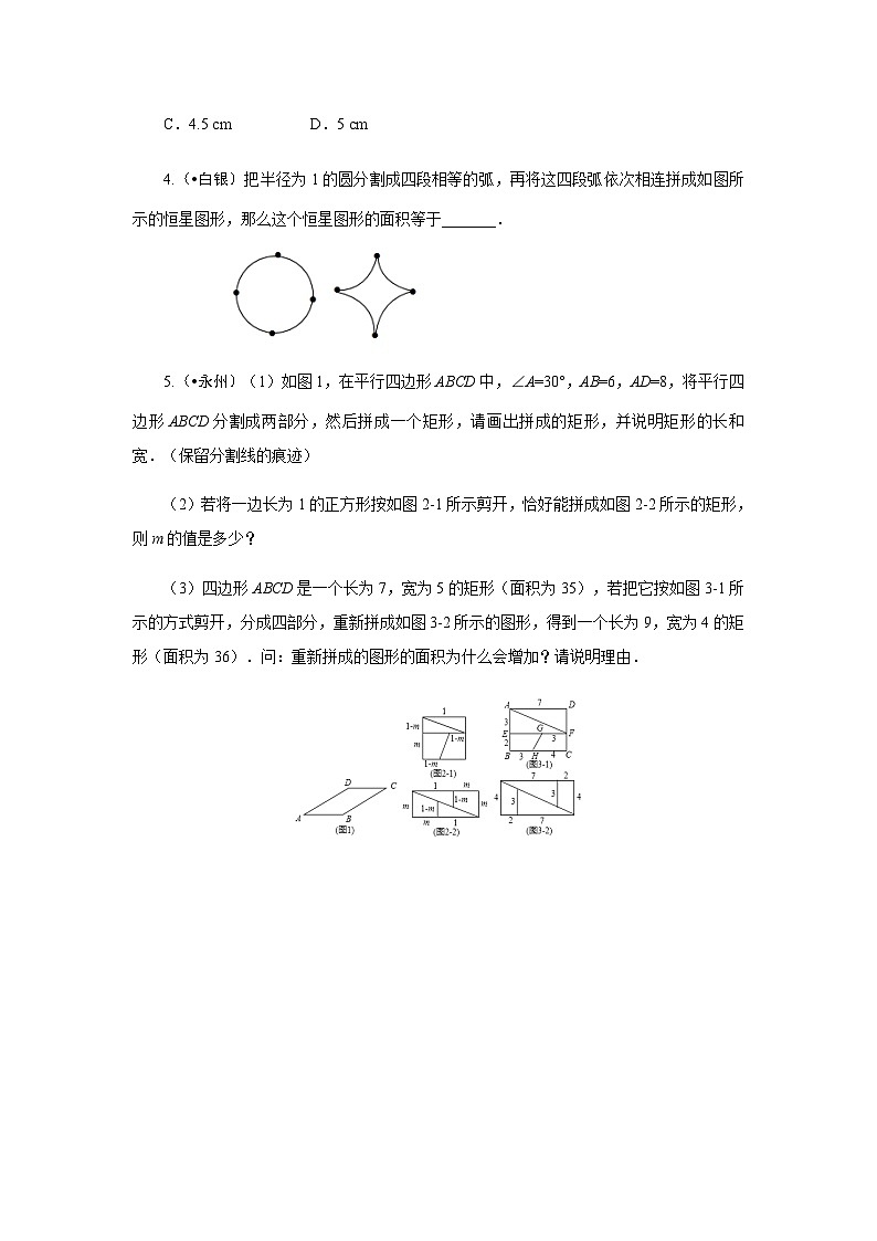 2023年初中数学中考专项分类强化训练（含答案）：19 操作实践题（通用版）第2页