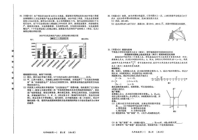 2024年山西省晋城市中考一模数学试题03