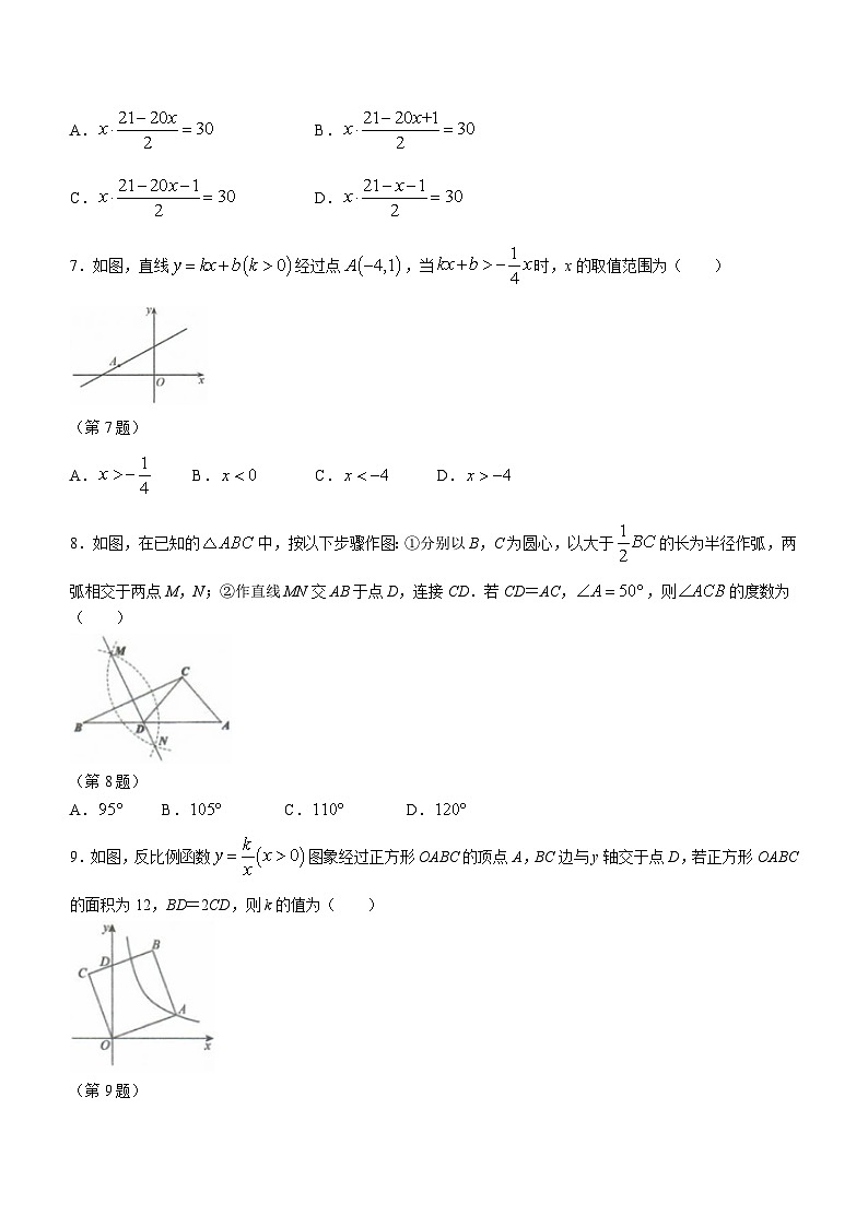 江苏省南通市启东市2023-2024学年九年级下学期3月月考数学试题第2页