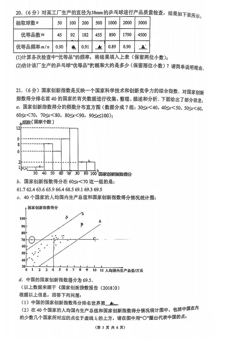 江苏省南京市雨花区一中实验（南京民办实验学校）2023—2024学年下学期3月月考八年级数学试题第3页