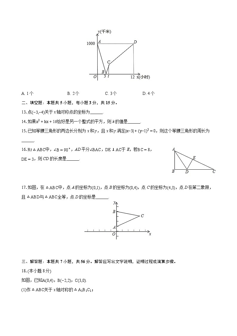 2023-2024学年广东省惠州实验中学八年级（上）期末数学试卷(含详细答案解析)第3页