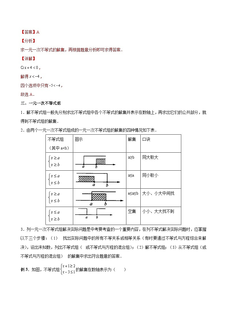 初中数学一轮复习【讲通练透】专题13 一元一次不等式（组）及其应用（讲通） （全国通用）03