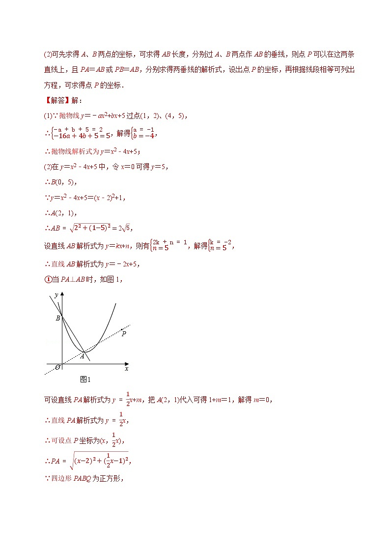 中考几何专项复习专题24  正方形存在性问题巩固练习（基础） （教师版含解析）第2页