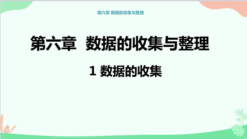 北师大版数学七年级上册 6.1 数据的收集课件第1页