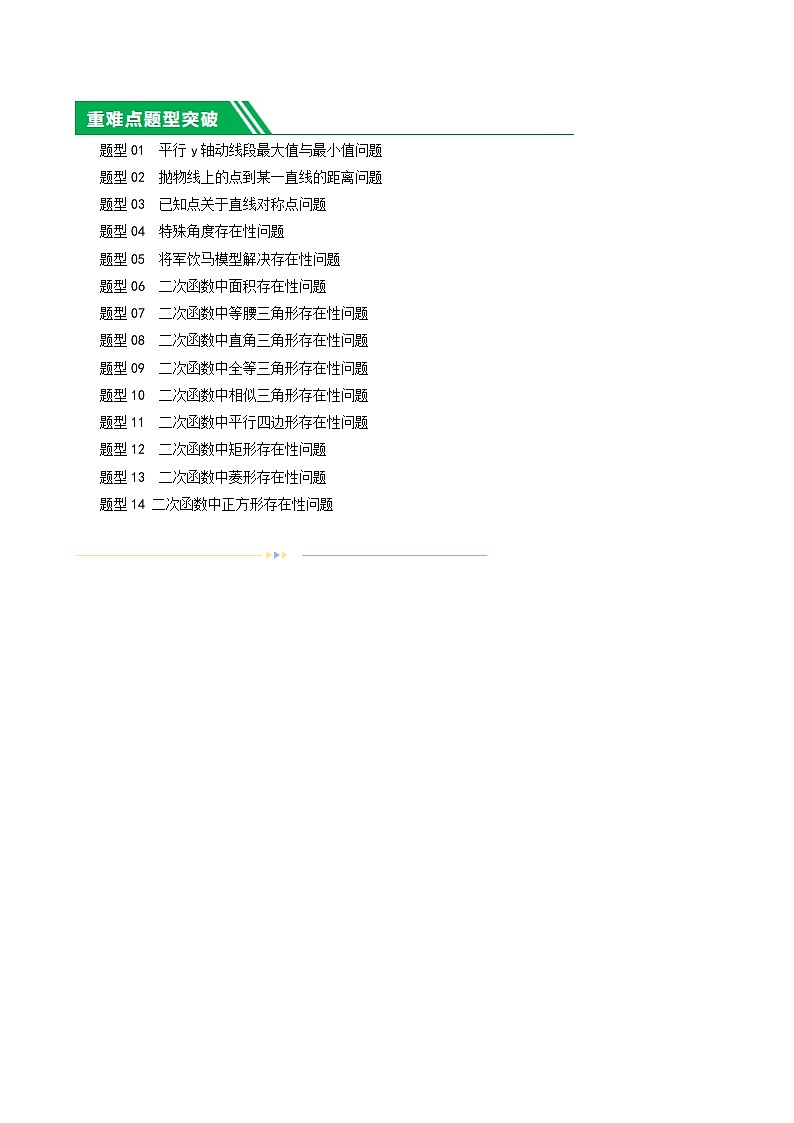 重难点突破05 二次函数与几何的动点及最值、存在性问题（解析版）第2页