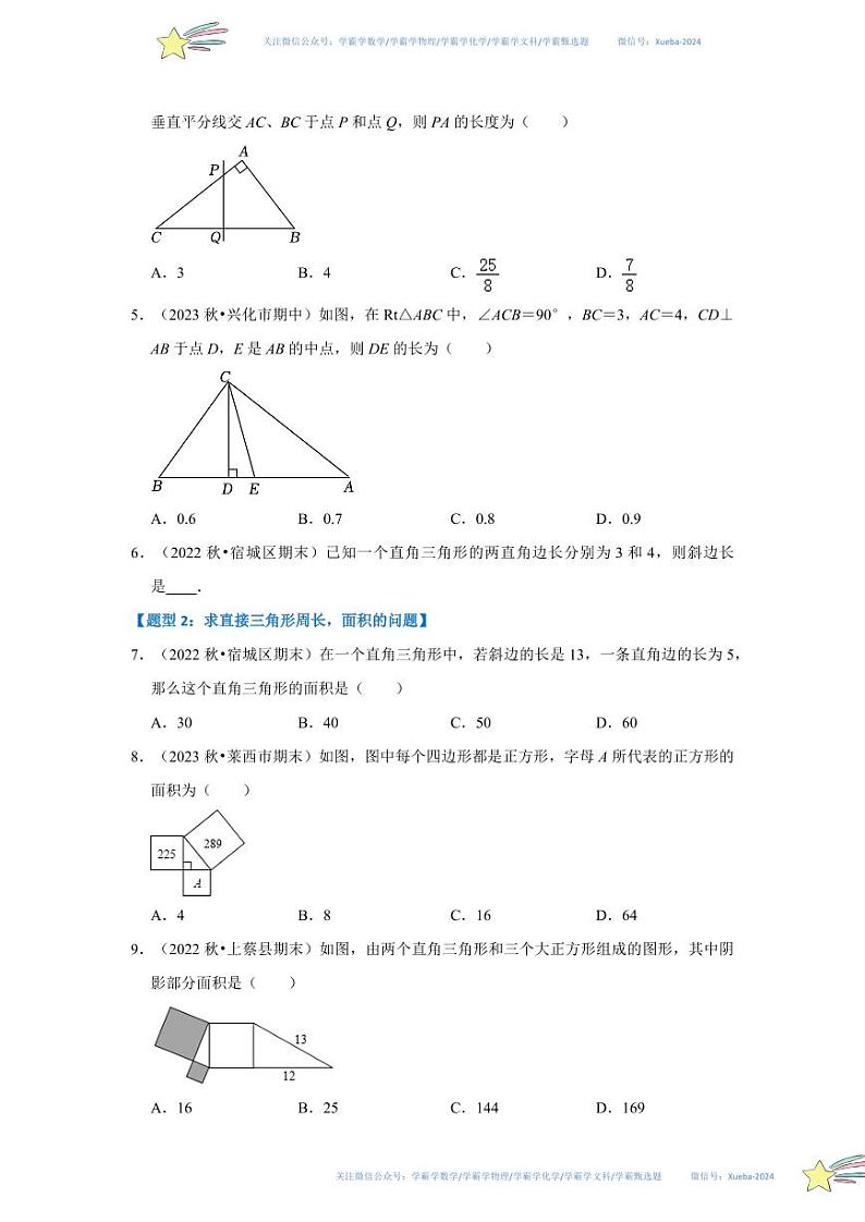 专题03 直角三角形（十大题型）（题型专练）（原卷版）第2页