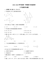 江苏省常州市武进区前黄实验学校八年级2023-2024学年上学期期中数学试题