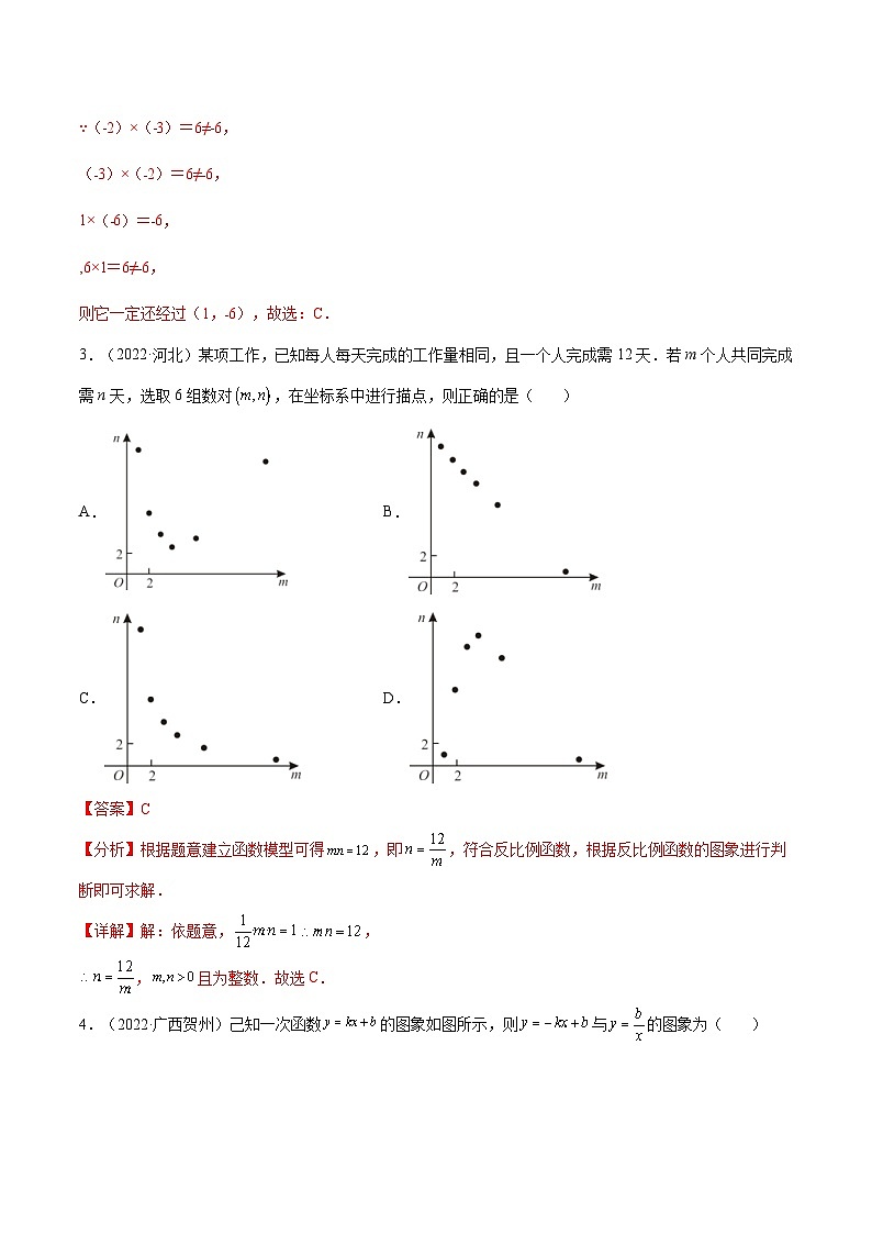 中考数学一轮考点复习精讲精练专题10 反比例函数【考点巩固】（2份打包，原卷版+解析版）02