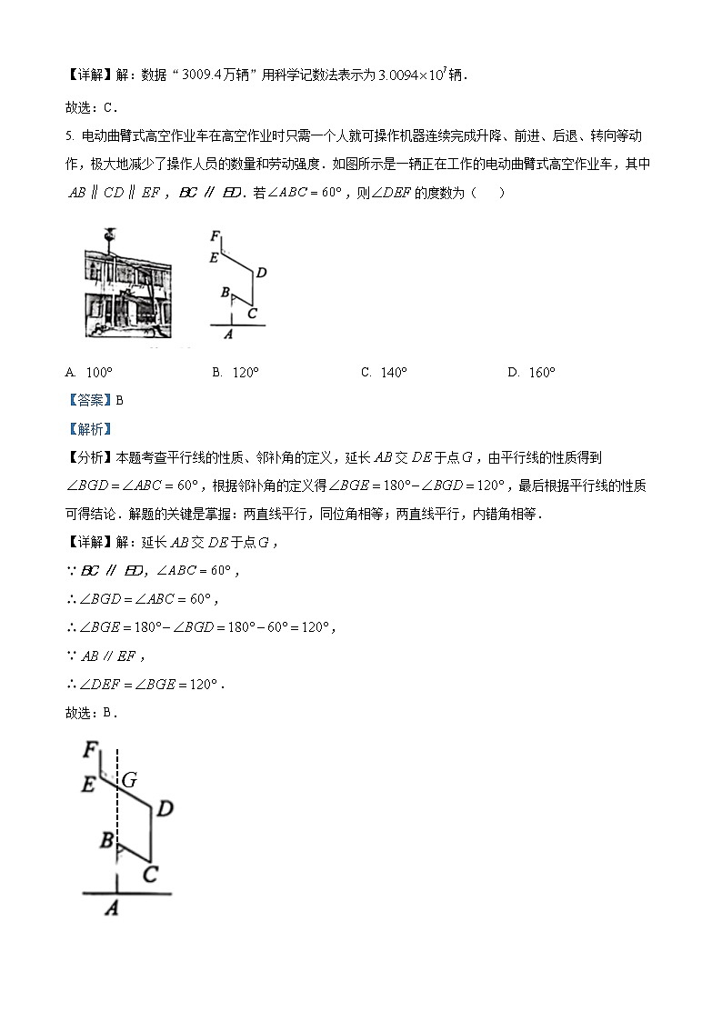 2024年山西省临汾市大宁县中考一模数学试题（原卷版+解析版）03