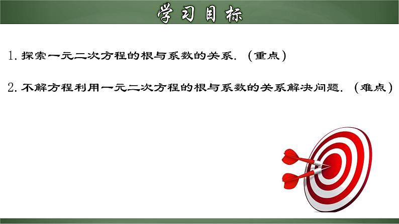 人教版九年级数学上册同步精品课堂 21.2.6 一元二次方程的根与系数的关系（课件）02