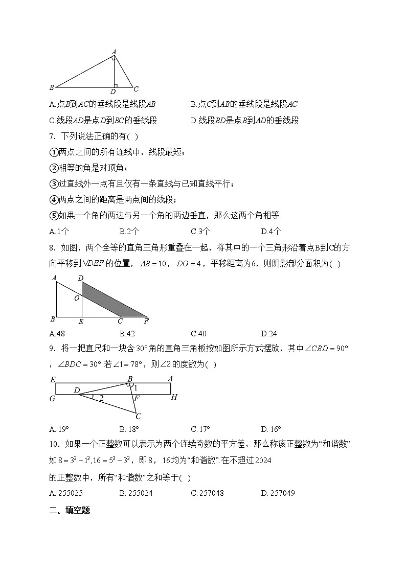 山东省济宁市金乡县2023-2024学年七年级下学期3月月考数学试卷(含答案)02