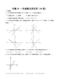 专题10 一次函数及其应用（共30道）-中考数学真题分项汇编（全国通用）