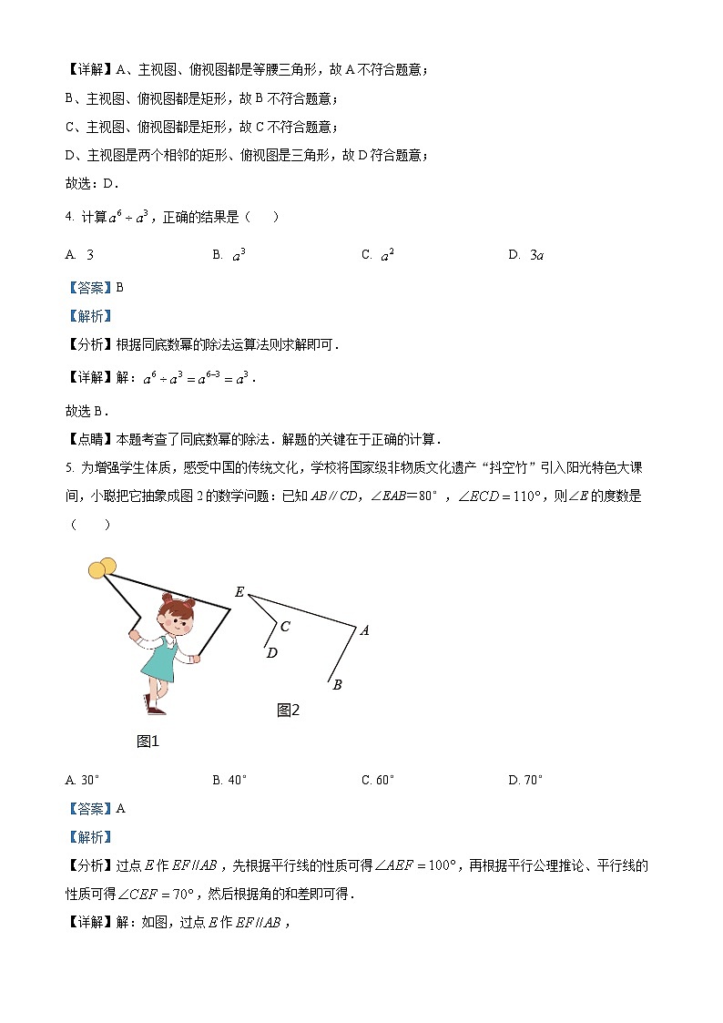 2024年广东省湛江市霞山区乐群学校中考一模数学试题（原卷版+解析版）02