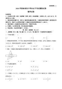 2024年陕西省韩城市新城区第四初级中学中考模拟数学试题（原卷版+解析版）