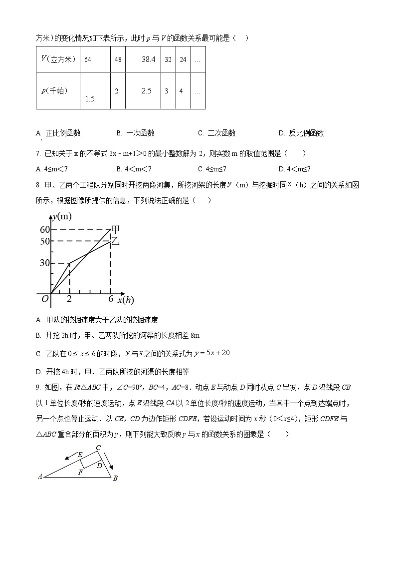 江苏省南通市通州区实验中学2023-2024学年八年级下学期3月月考数学试题（原卷版）第2页