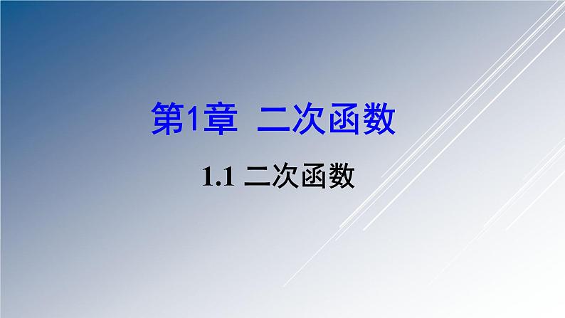 湘教版数学九年级下册 1.1 二次函数课件01