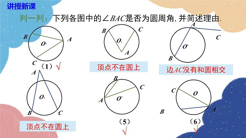 湘教版数学九年级下册 2.2.2 第1课时 圆周角定理与推论1课件第6页