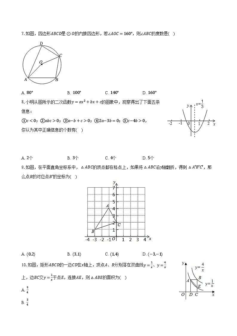 2024年山东省淄博市高青三中中考数学模拟试卷（含解析）第2页
