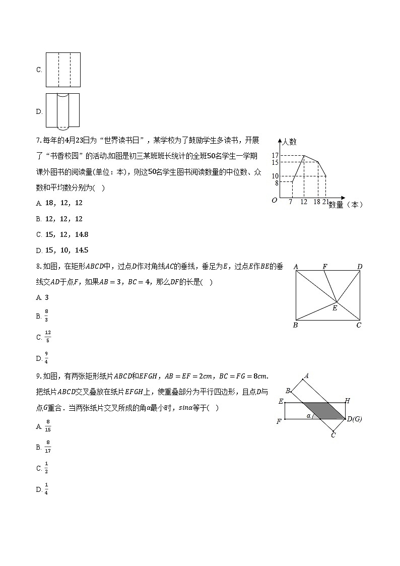 2024年山东省威海市经开实验中学中考数学摸底试卷（3月份）（含解析）第2页
