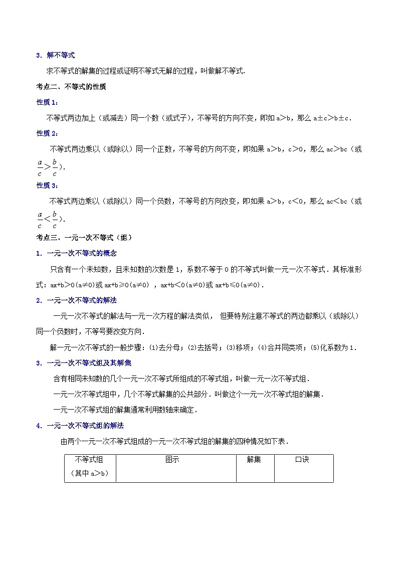 中考数学二轮复习冲刺第06讲 一元一次不等式（组）（知识精讲+真题练+模拟练+自招练）（解析版）第2页