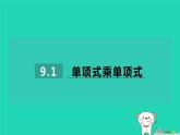 2024七年級數(shù)學(xué)下冊第9章整式乘法與因式分解9.1單項式乘單項式習(xí)題課件新版蘇科版
