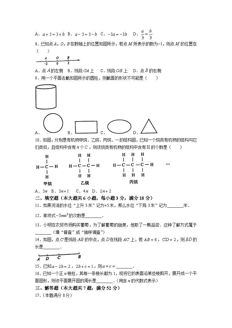 福建省宁德市2023-2024学年七年级上学期期末质量监测数学试卷(含答案)02