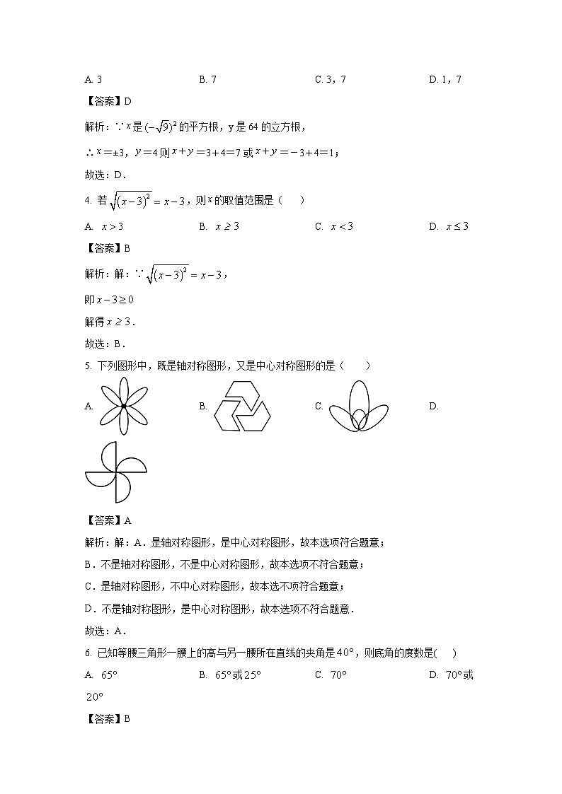 河北省邯郸市大名县2022-2023学年八年级下学期开学考试数学试卷(含解析)第2页