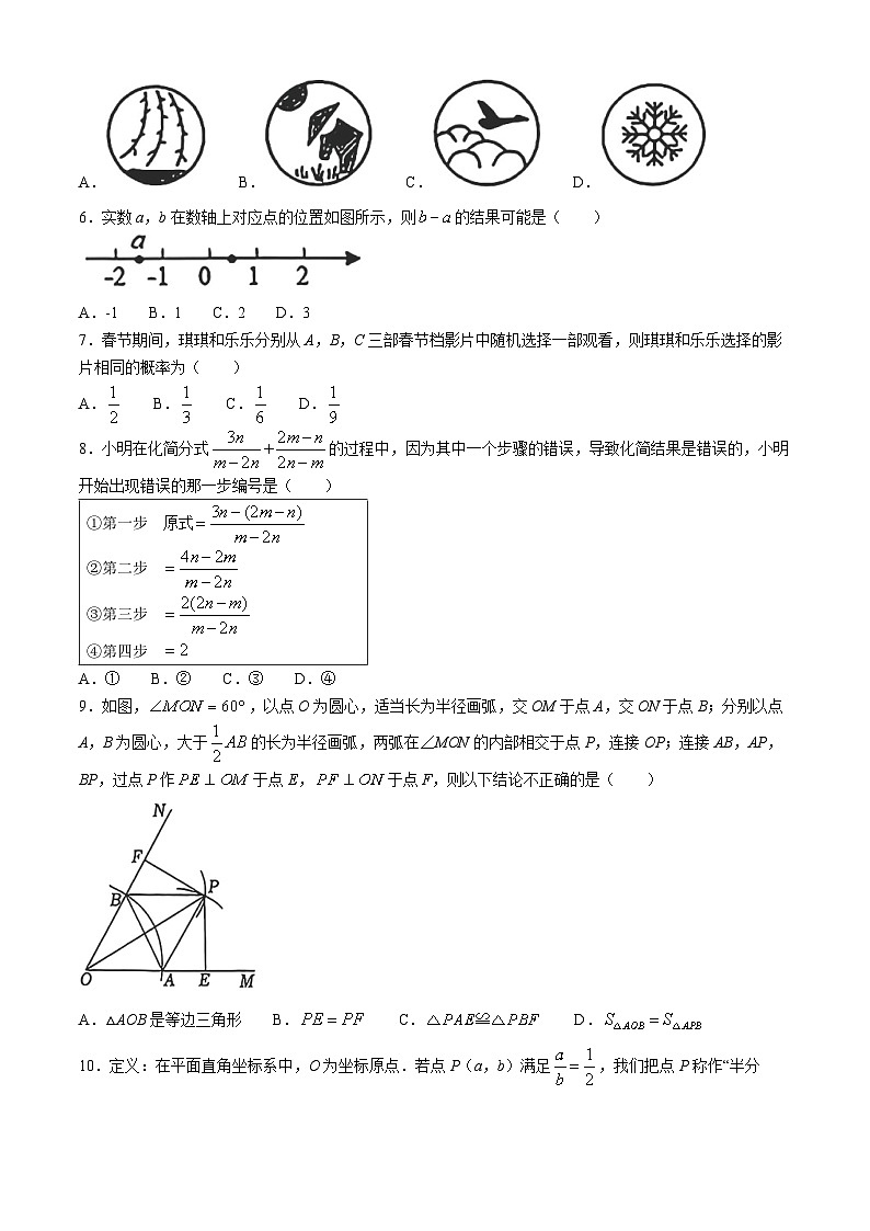 山东省济南市历城区2023-2024学年九年级下学期3月月考数学试题第2页