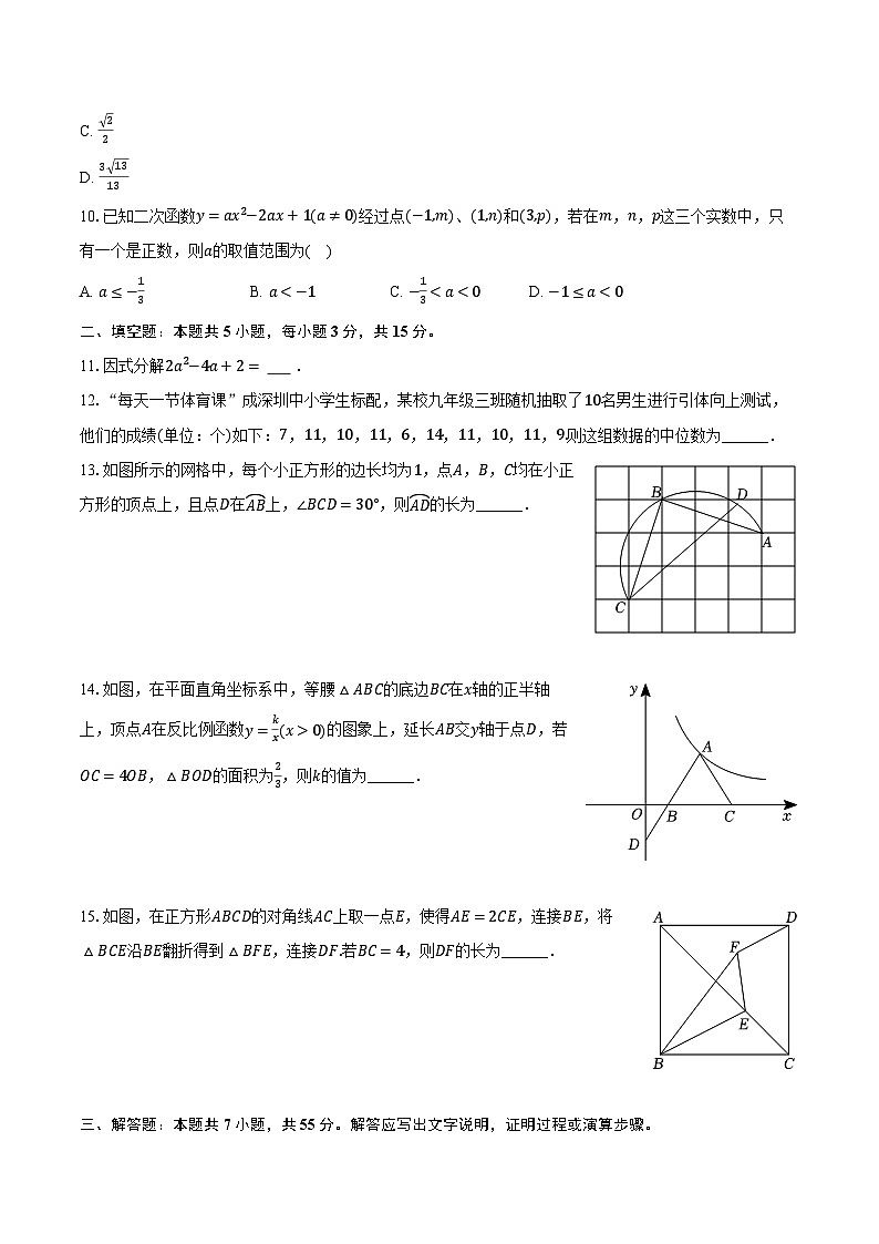 2024年广东省深圳市南山区育才教育集团中考数学一模试卷（含解析）03