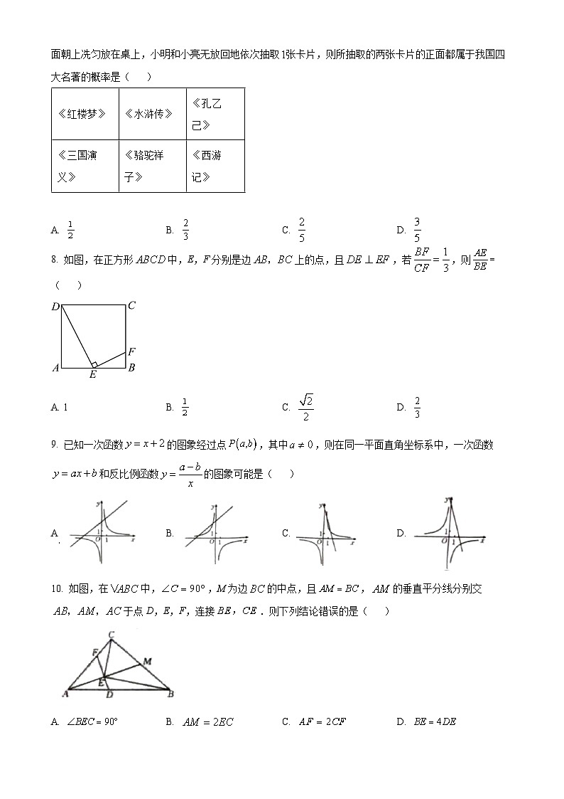 2024年安徽省宿州市萧县九年级中考一模数学试题（原卷版+解析版）02
