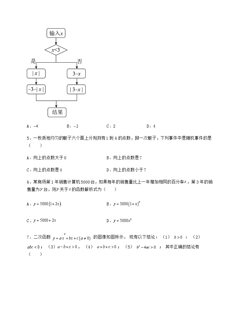 中考强化训练湖南省益阳市中考数学模拟专项测试 B卷（含答案详解）第2页