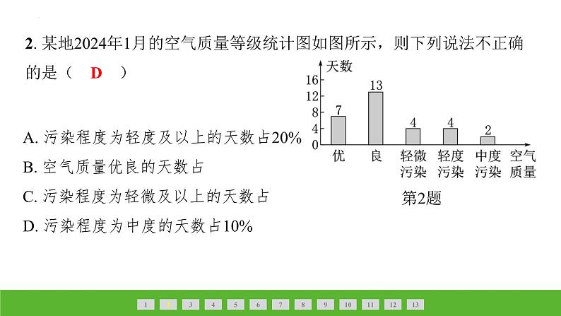 中考数学二轮专题复习课件　数据与统计图表第3页