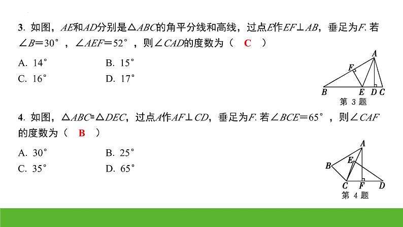 中考数学二轮专题复习课件：三角形的初步知识第3页