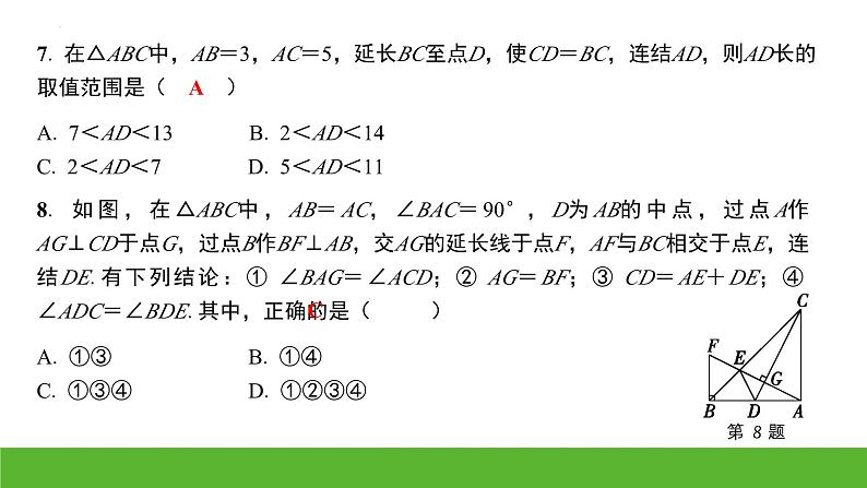 中考数学二轮专题复习课件：三角形的初步知识第5页