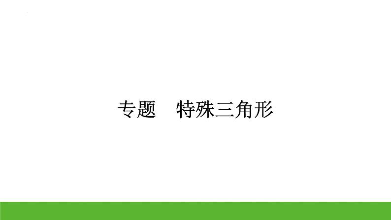 中考数学二轮专题复习课件：特殊三角形第1页