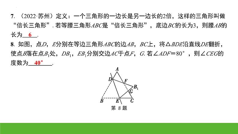 中考数学二轮专题复习课件：特殊三角形第6页