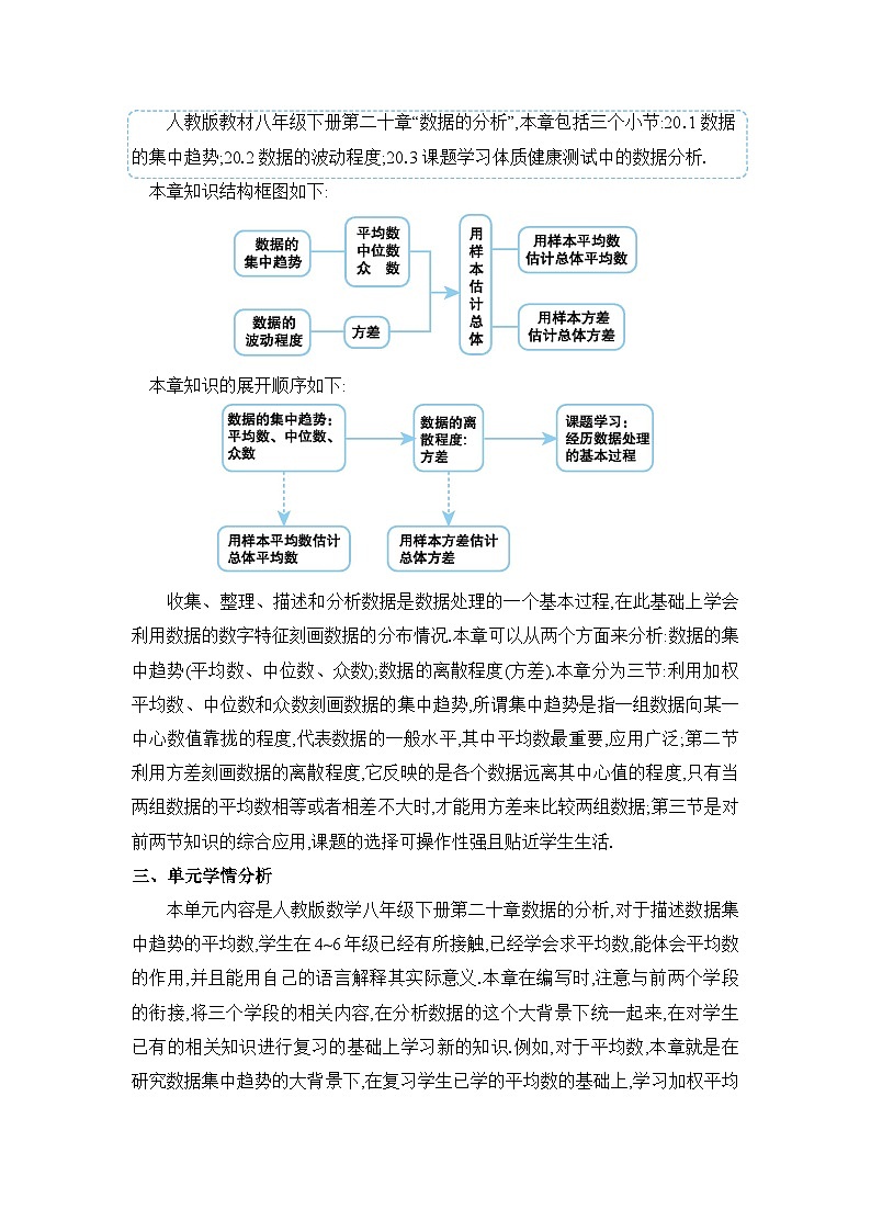 第20章 数据的分析单元教案（人教版八下）第2页