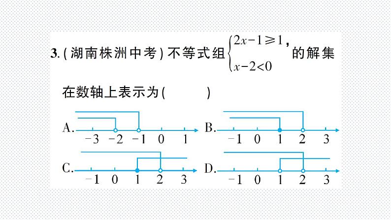 第8章 一元一次不等式综合训练 华师版数学七年级下册课件04