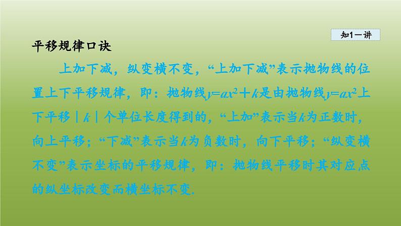 2024九年级数学下册第5章二次函数5.2二次函数的图像和性质2二次函数y=ax2＋ky=ax＋h2y=ax＋h2＋ka≠0的图像和性质课件新版苏科版06